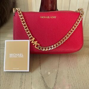 Michael Kors Red Crossbody Bag NWOT